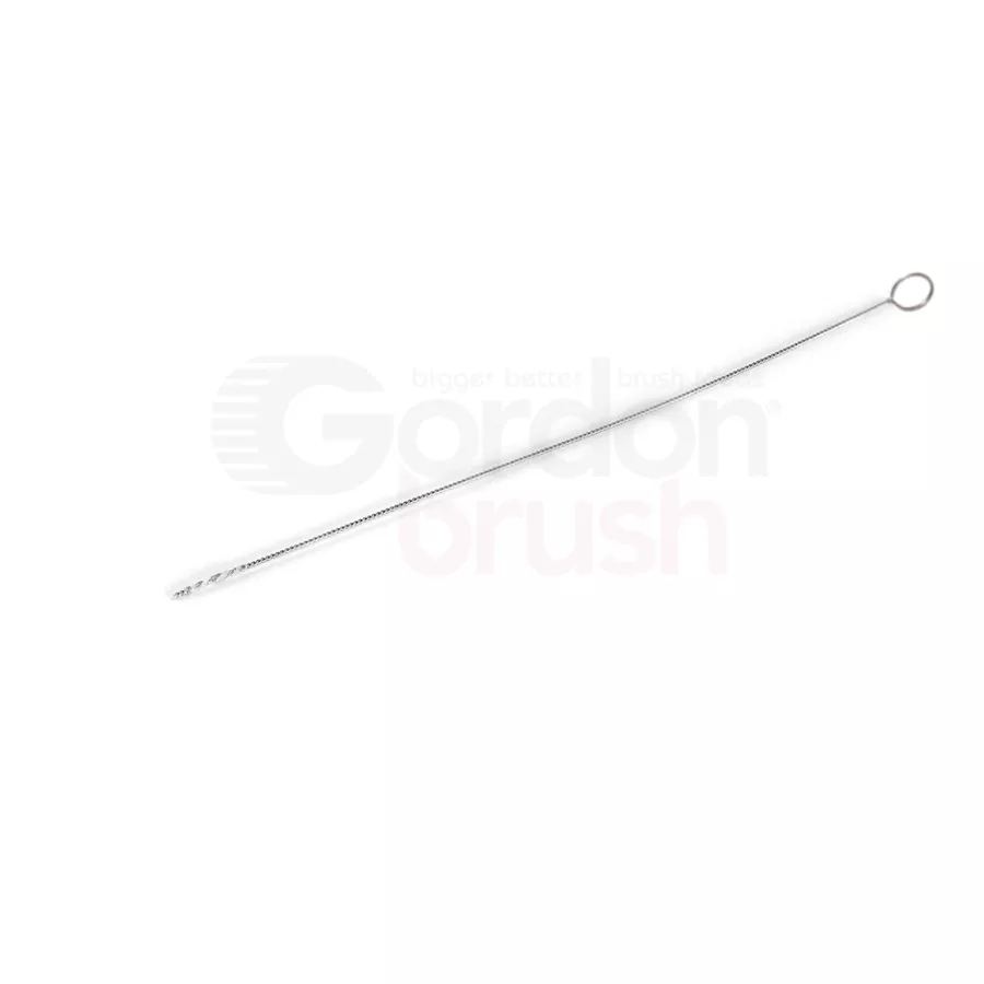 .020" Diameter Nylon Filament and Stainless Steel Stem Single-Spiral brush with Ring Handle