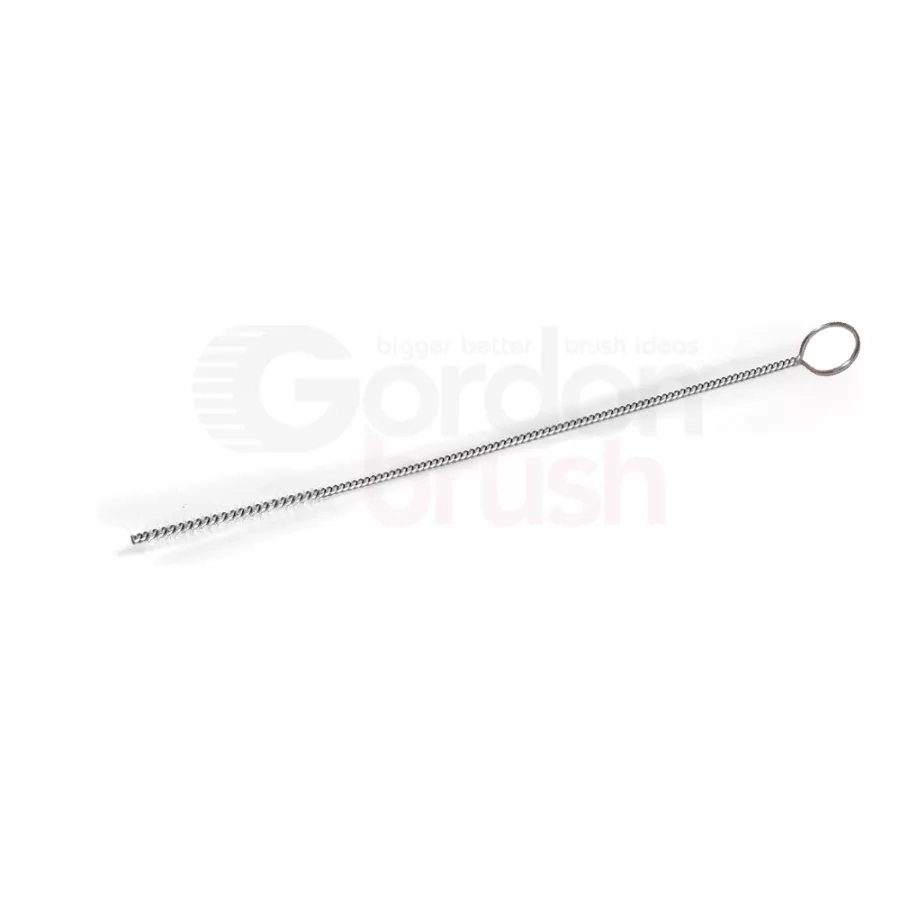 .040" Diameter Nylon Filament and Stainless Steel Stem Single-Spiral brush with Ring Handle