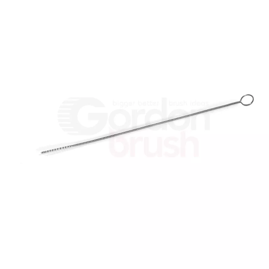.050" Diameter Nylon Filament and Stainless Steel Stem Single-Spiral brush with Ring Handle