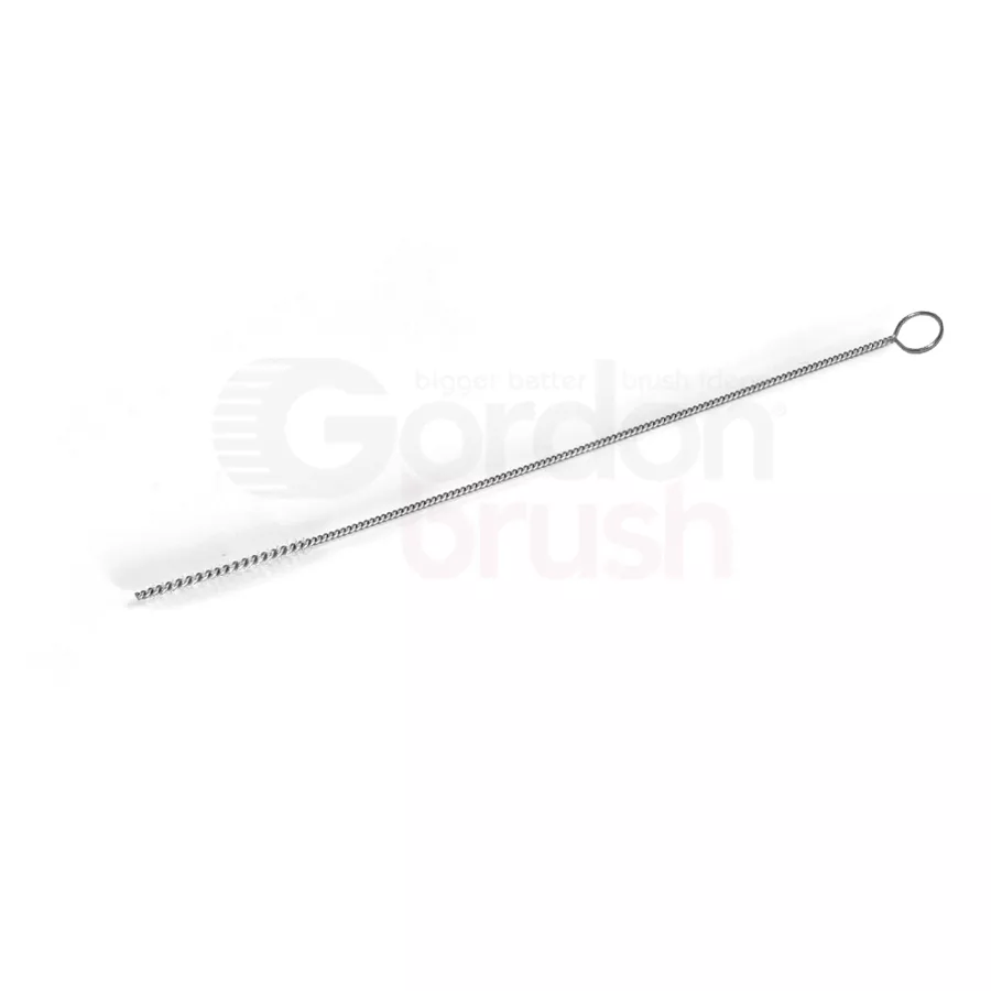 .070" Diameter Nylon Filament and Stainless Steel Stem Single-Spiral brush with Ring Handle