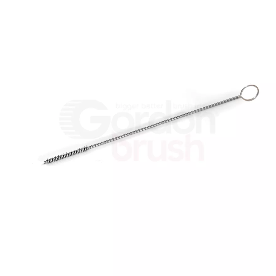 .080" Diameter Stainless Steel Filament and Stainless Steel Stem Single-Spiral brush with Ring Handle