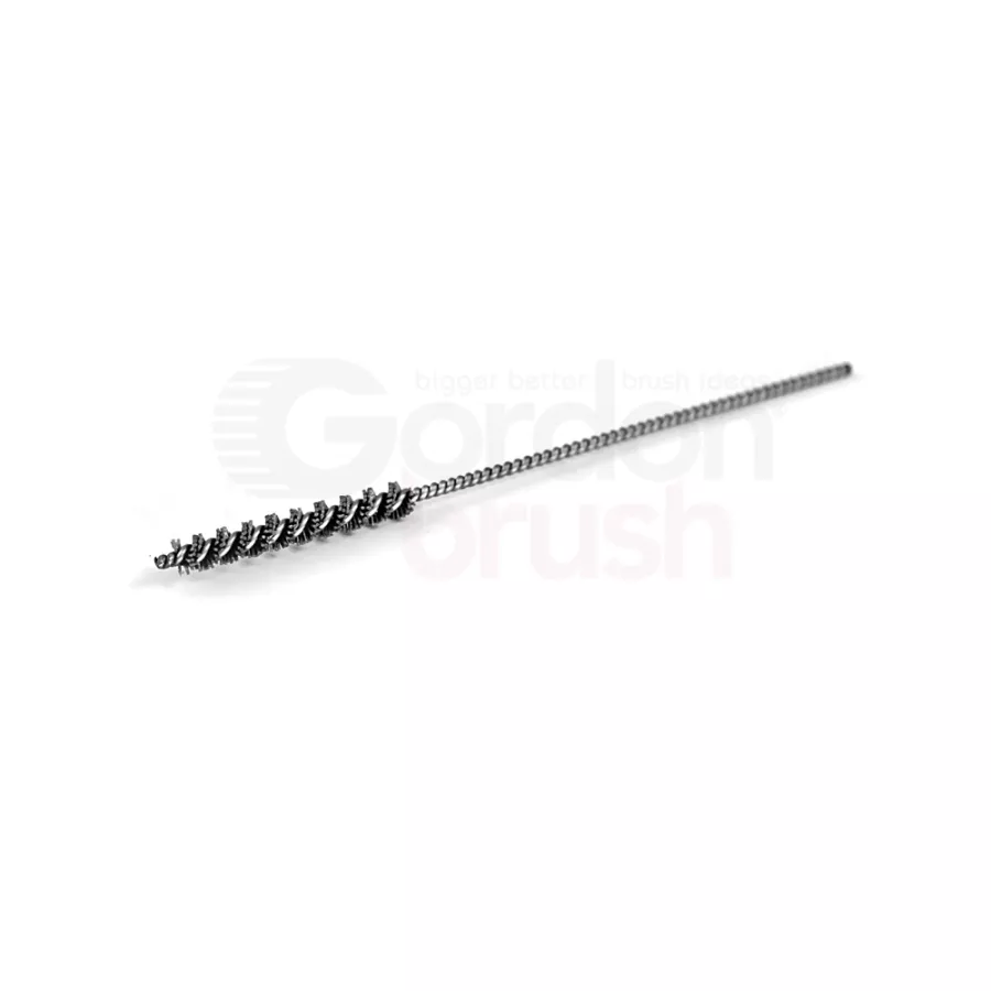 .138" Diameter with 600 Grit Aluminum Oxide Nylon and Stainless Steel Stem Wire Micro Spiral Brush
