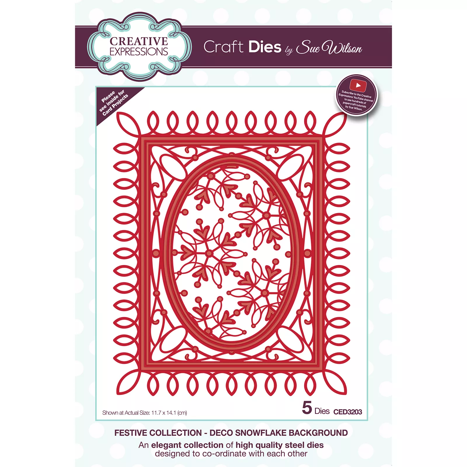 Creative Expressions • Sue Wilson deco Snowflake background