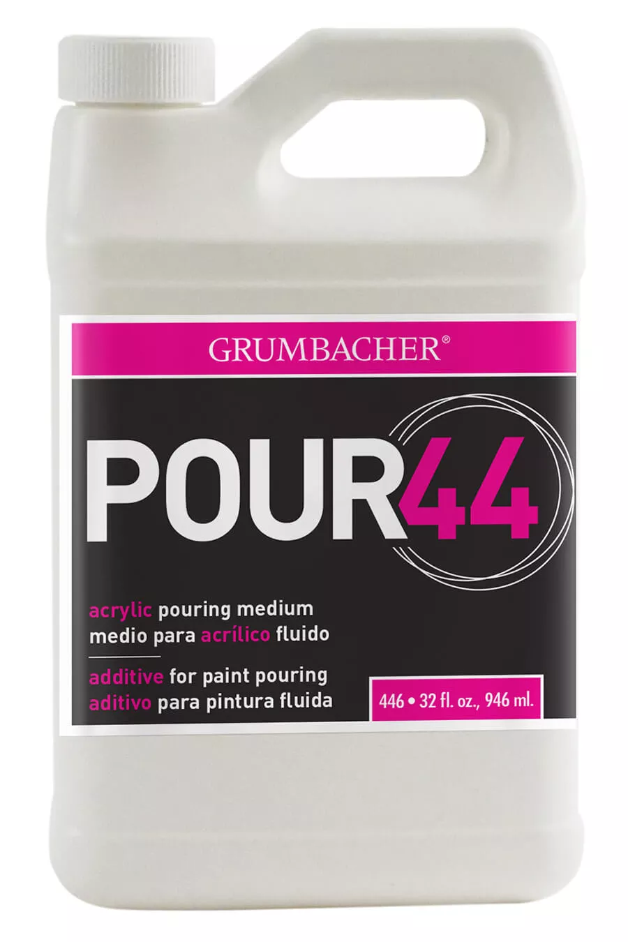 Grumbacher Pour44 Medium, Acrylic Pouring Medium, 946 ML