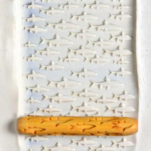 HR048 - Hand Roller: Salmon Run, 10cm