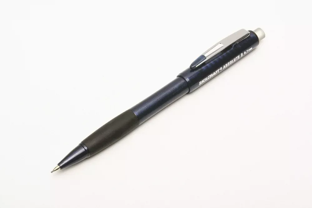 SKILCRAFT Dual-Action Cushion Grip Mechanical Pencil, Medium Point, Pearl Blue Barrel, 6/Package, 1 Package