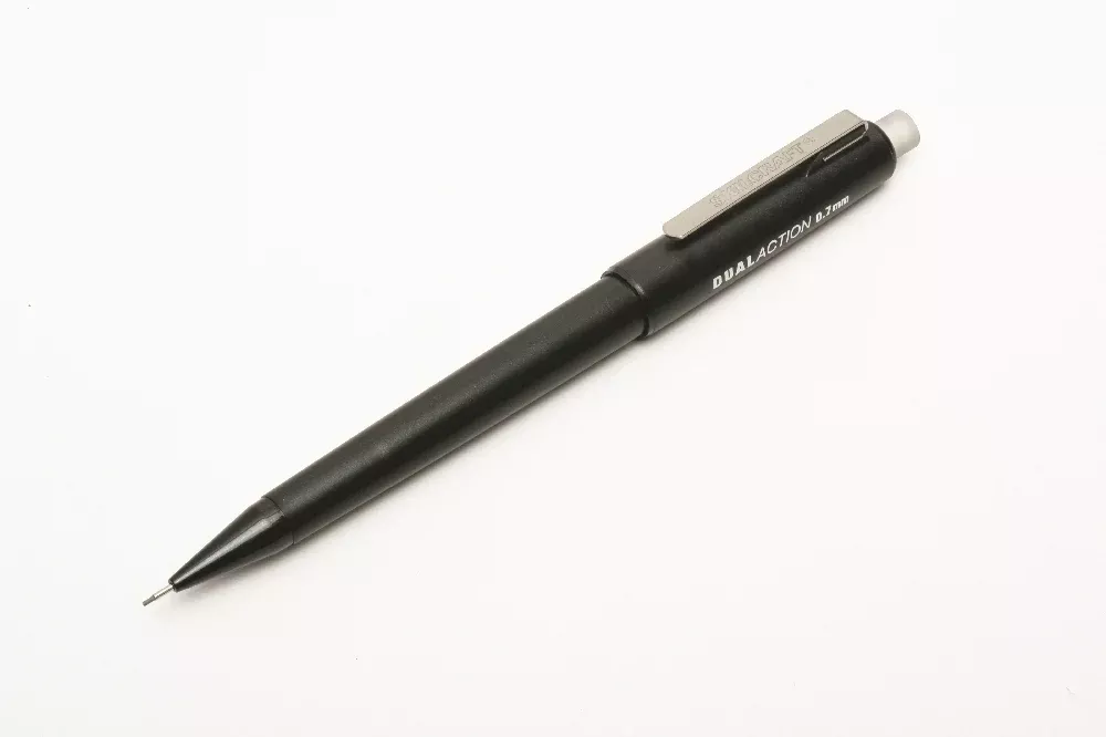 SKILCRAFT Dual-Action Mechanical Pencil, Medium Point, Black, 1 Dozen