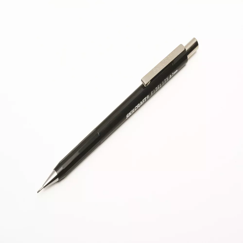 SKILCRAFT Fidelity™ Fidelity Push-Action Mechanical Pencil, Medium Point, Black, 1 Dozen