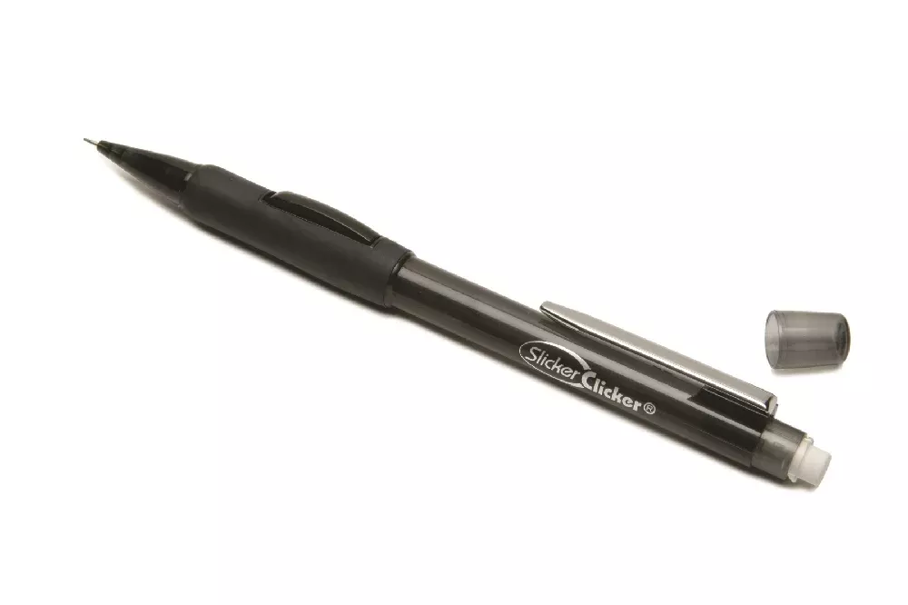 SKILCRAFT SlickerClicker Slickerclicker Side Advanced Mechanical Pencil, Fine Point, Translucent Black, 1 Dozen
