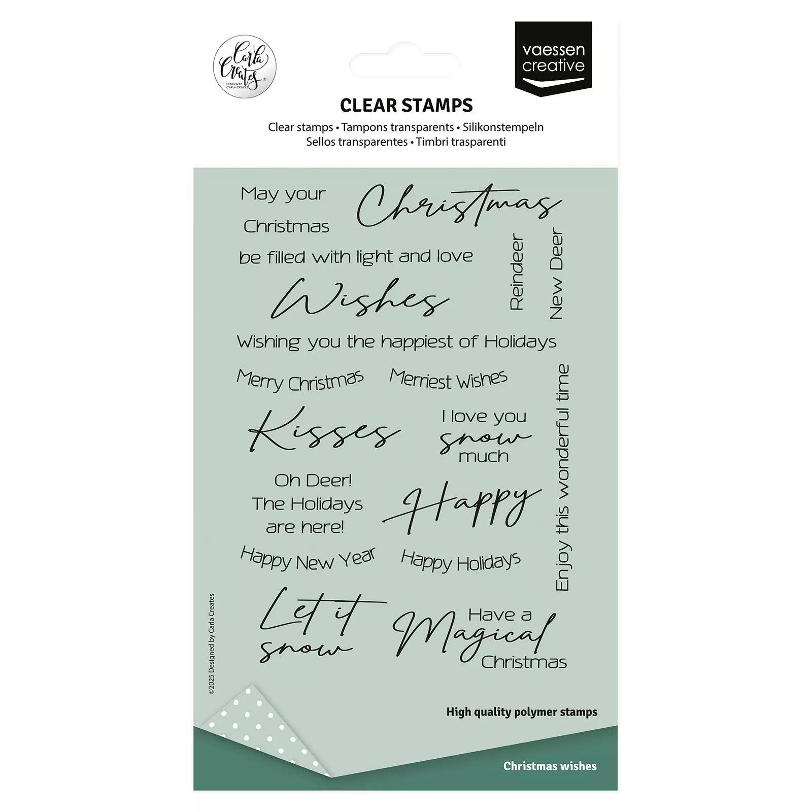 Vaessen Creative • Clear Stamps by Carla Creates Christmas Wishes 20pcs