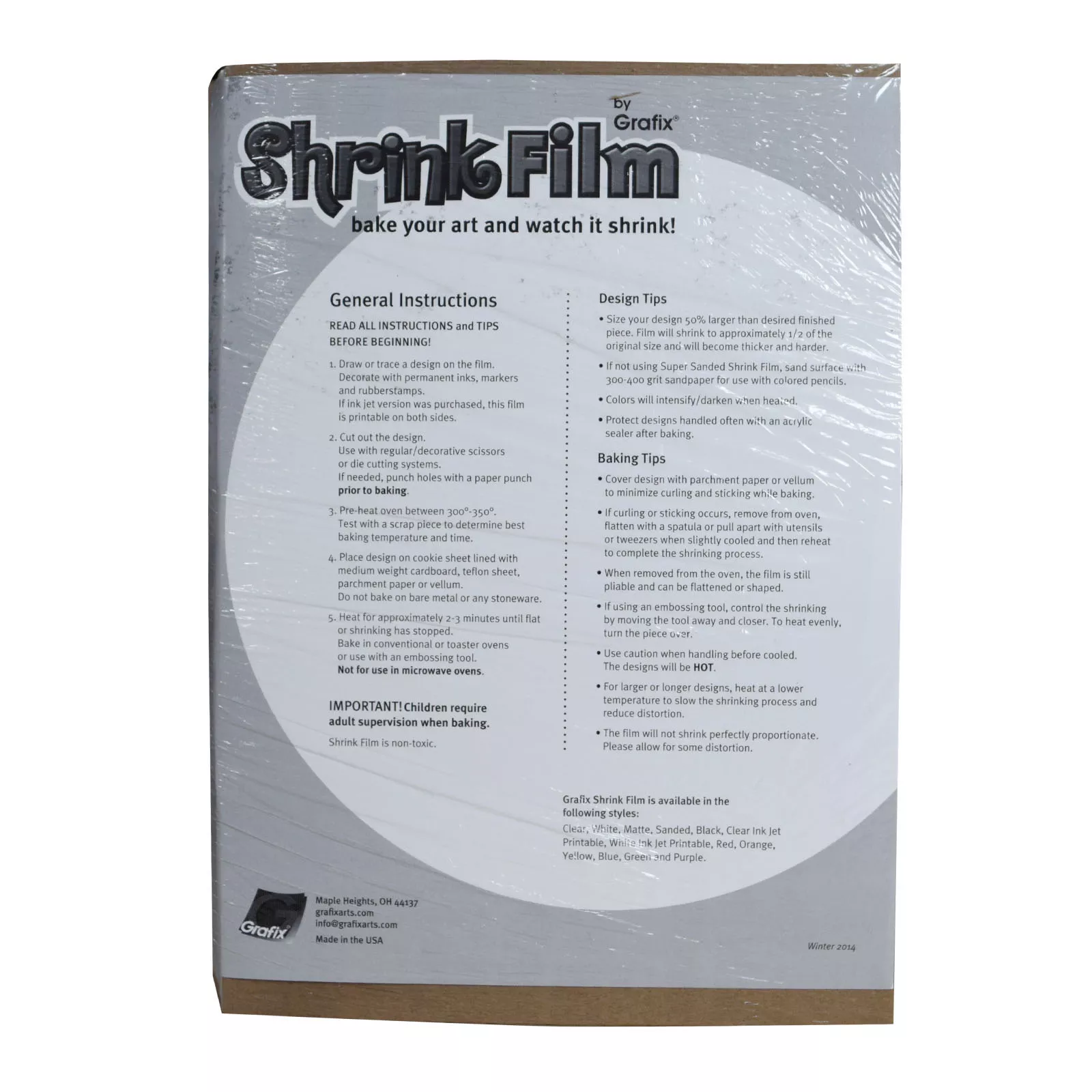 Vaessen Creative • Shrink Plastic Inkjet A4 White 250pcs