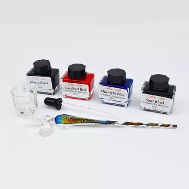 Ziller Murano Glass Pen Gift Set, Multicolor
